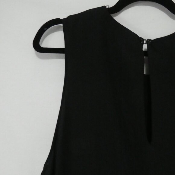 RACHEL - Rachel Roy | 2X | Classic Black Sleeveless Lined Sheer Blouse - Picture 8 of 12